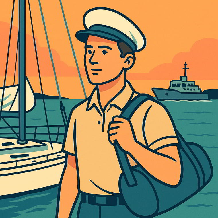 Young naval mate leaves Coast Guard for yachting, launching decades of yacht maintenance expertise in Costa Smeralda.