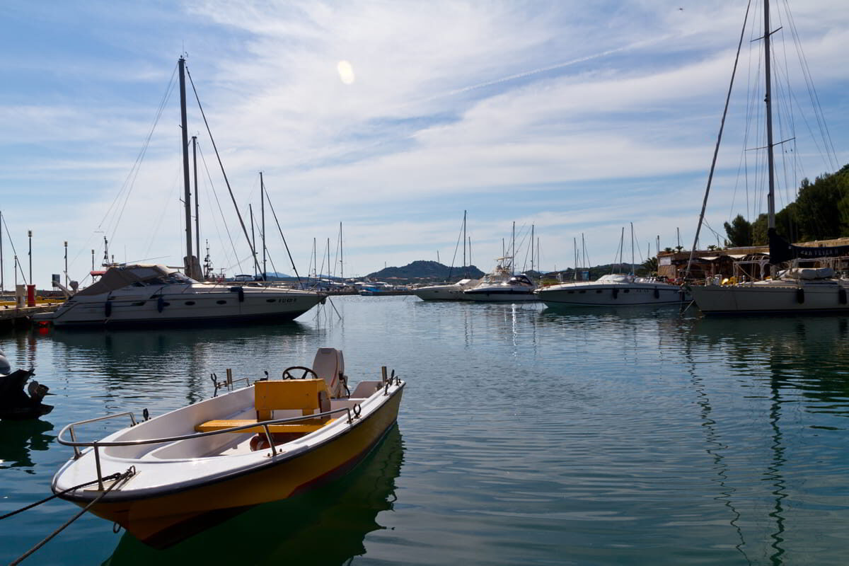 View of Marina di Portisco featuring calm waters, modern docks, and a wide range of berths in Northern Sardinia