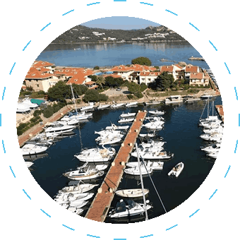 View of Punta Marana, an ideal spot for yacht maintenance and care in Costa Smeralda
