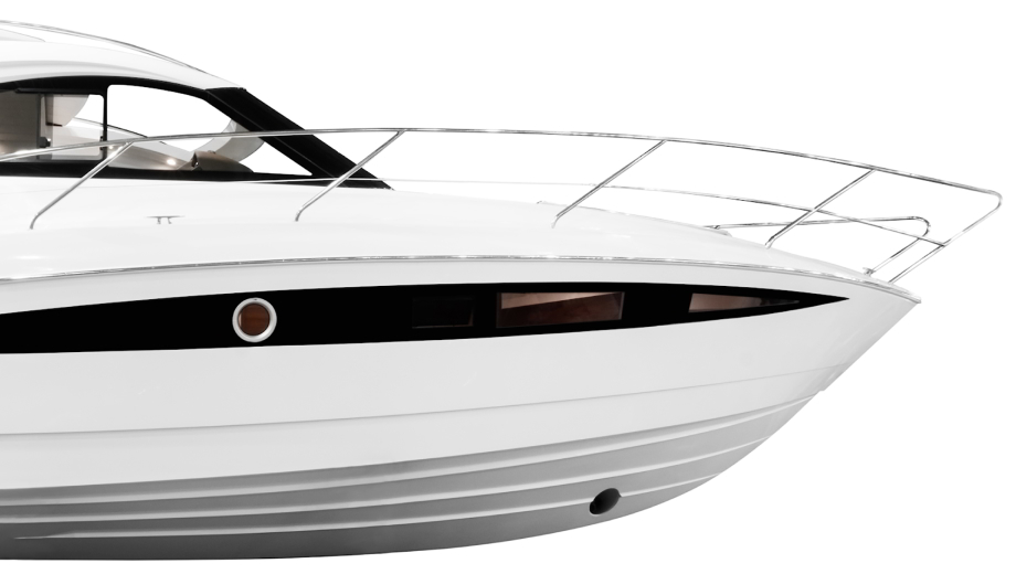 Luxury yacht in a marina in Costa Smeralda, Sardinia