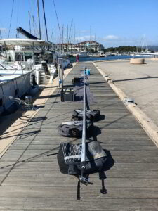 Yacht rigging: forestay profile off