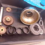 Winch disassembled for maintenance